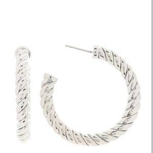 🍀David Yurman Cable Hoop Earrings